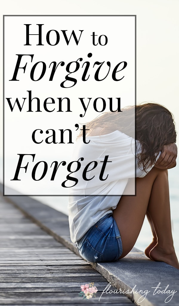 Can you forgive when you can't forget? Whether you need to forgive in marriage, a family member, a friendship or any other relationship, it can be difficult to forgive when you've experienced a deep hurt. Here you'll find scripture on what God says about forgiveness and how you can forgive even when you can't forget. #bibleverses #scriptures #forgiveness #prayer