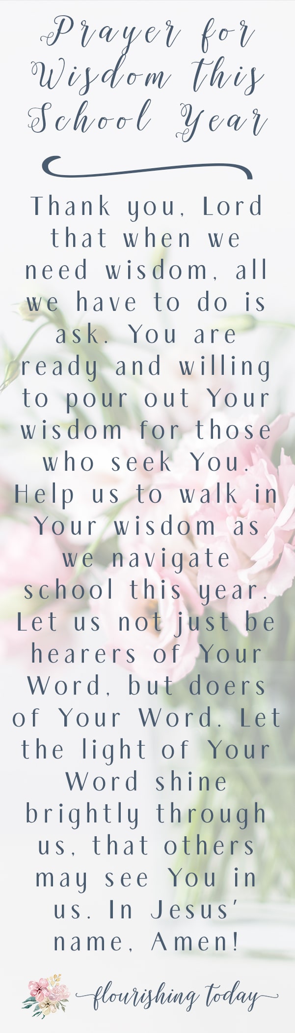 Do you have regular prayers to cover you and your kids this year? I've begun writing my prayers to start the new school year and I'm sharing them here! #freeprintable #prayers #schoolyear #wisdom