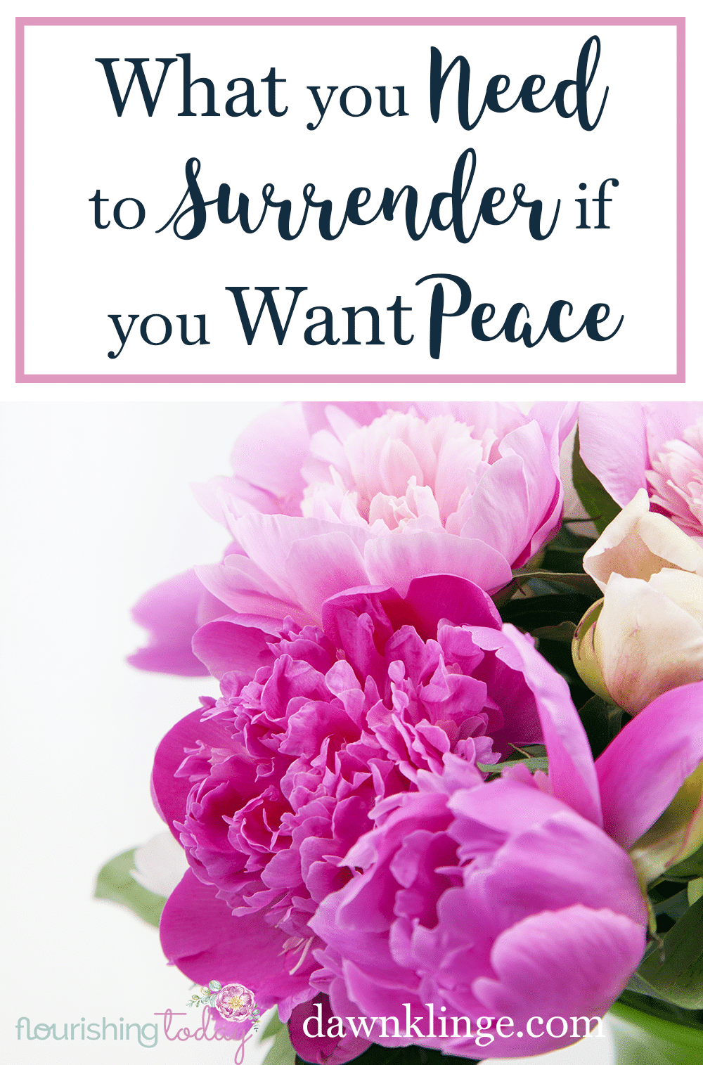 Do you find it hard to to surrender to god completely? We all have things that we can hold onto. But perfect peace comes with complete surrender.