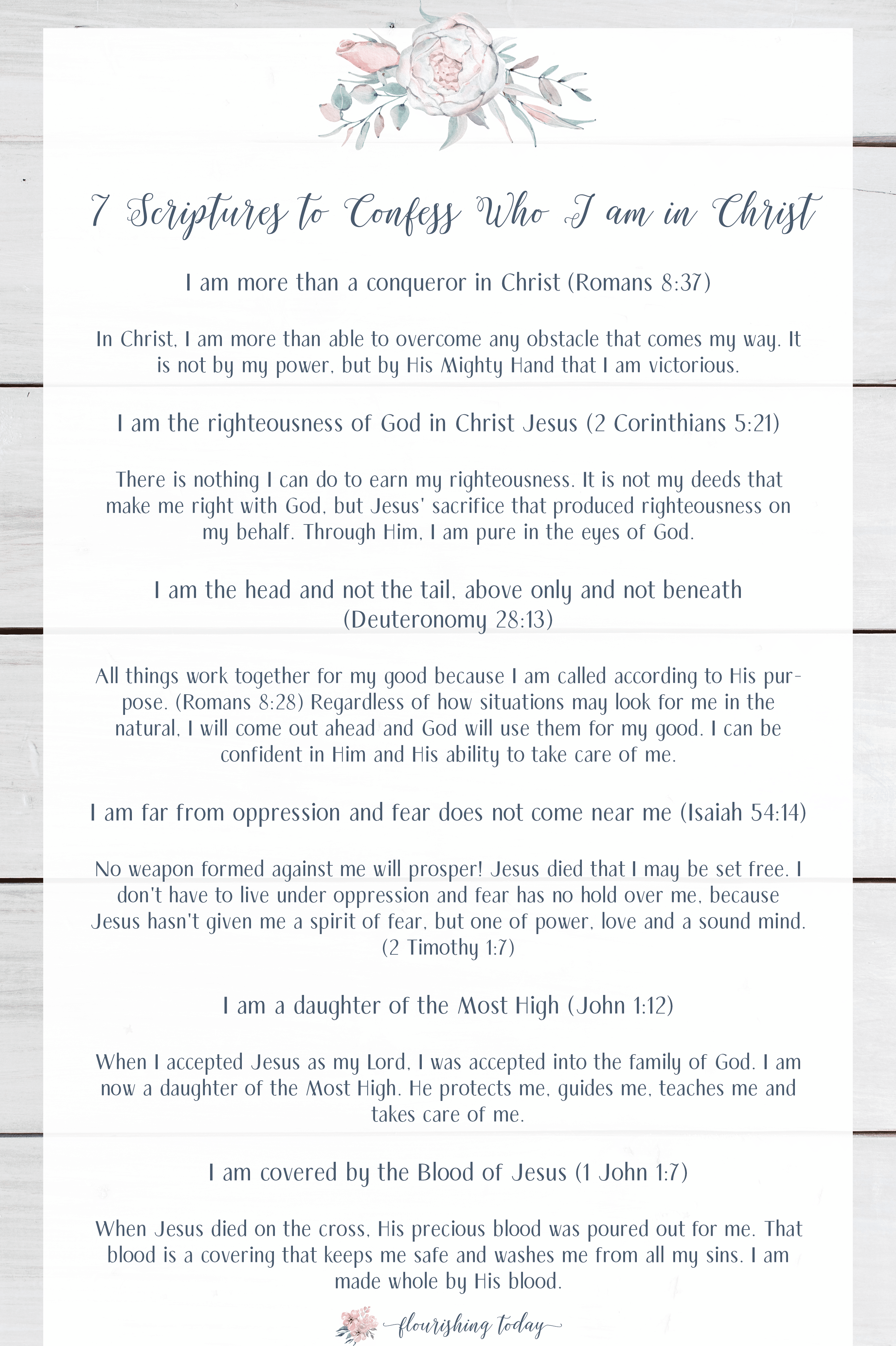 Do you ever wonder what it means to know who you are in Christ? You are not alone! For years I wondered what it meant to know who I am in Christ. To understand who we are we have to know who God is. Here are scriptures to help you know who you are in Christ! #freeprintable #identity #prayers #promises