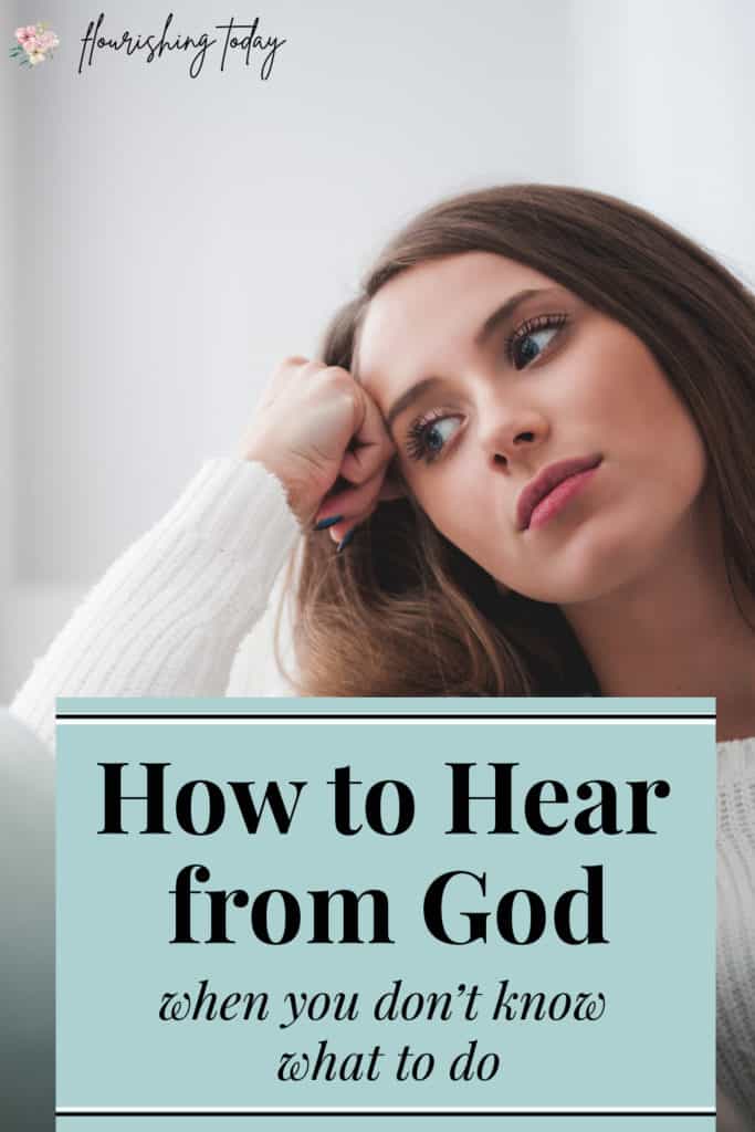 Do you need to know how to hear from God on a situation but don't know where to begin? Here you'll find a prayer to help you seek God and 3 ways you can hear God when you need to make a decision. #hearGod #Godsvoice #bible #scripture #bibleverses