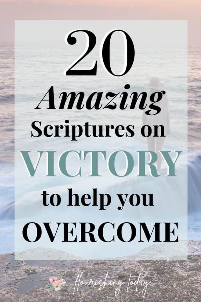 Are there obstacles you want to overcome in life? There's power in speaking the Word out loud! Here are 20 scriptures on victory to confess over your life. #scriptures #bibleverse #declarations