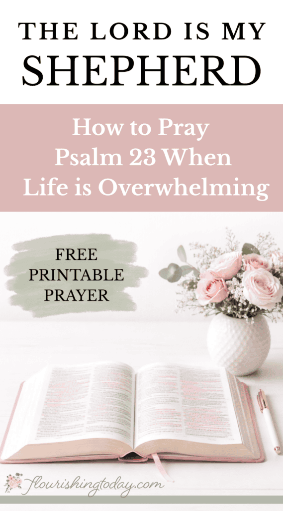 The Lord is my shepherd Psalm 23 - how to pray Psalm 23 when life feels overwhelming