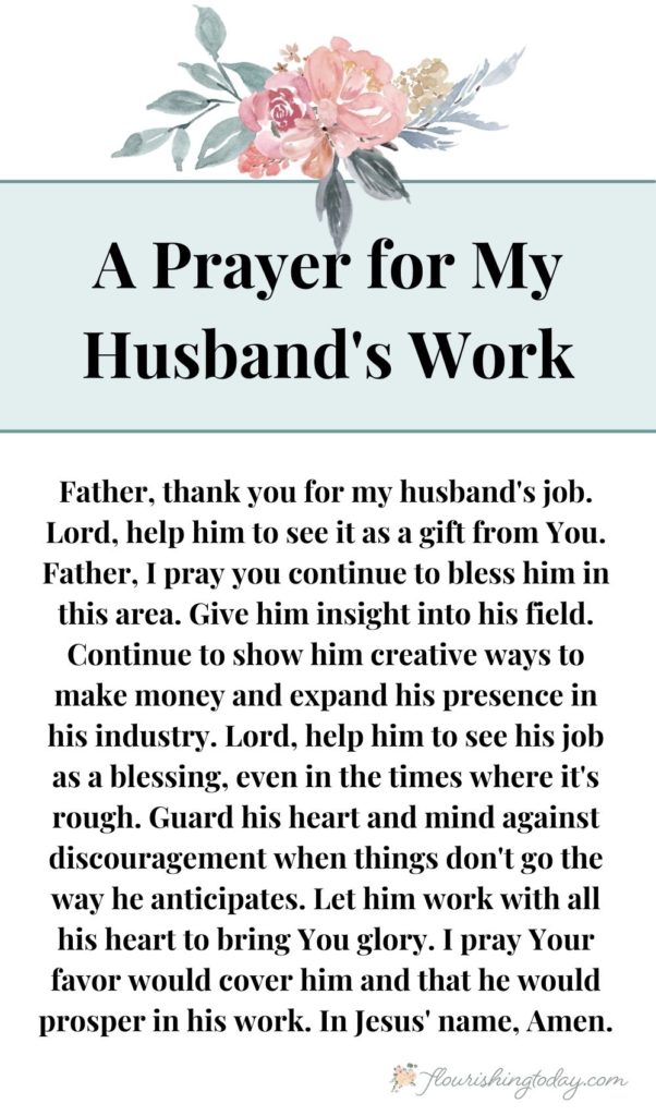 flower prayer for your husband