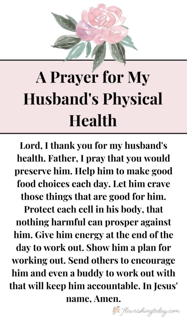 flower prayer for your husband's physical health