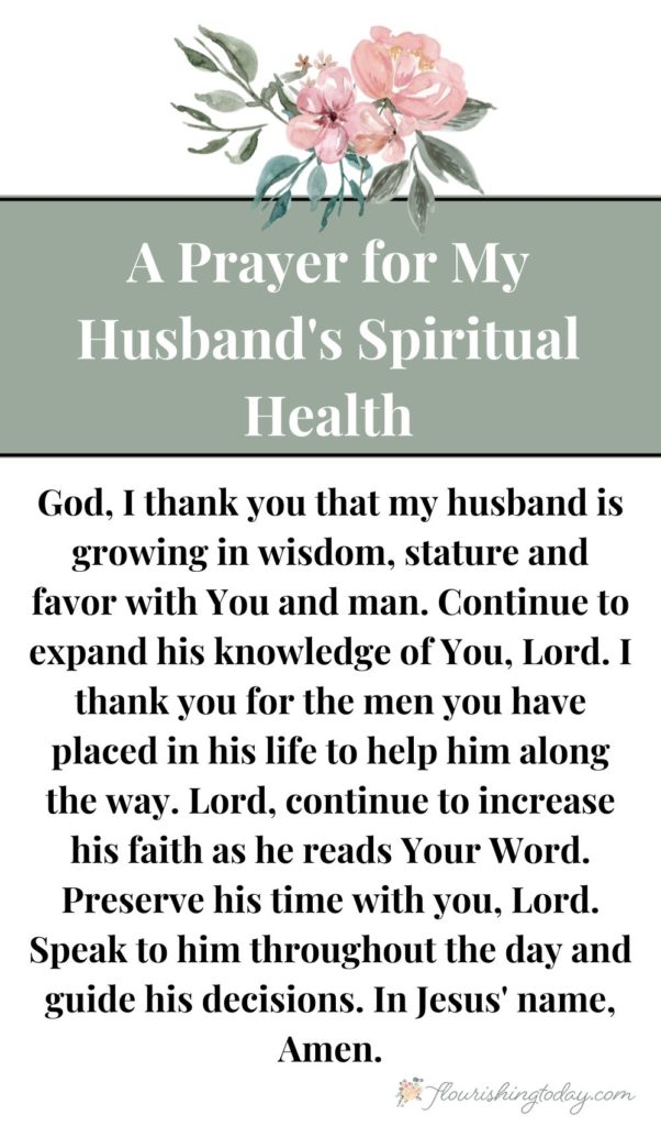 flower prayer for your husband's spiritual health