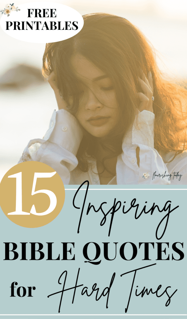 15 Inspiring Bible Quotes for Hard Times | woman upset holding her head